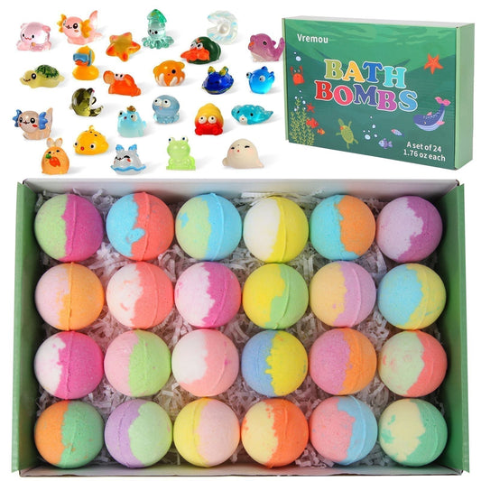 🛁 60 % DE RÉDUCTION | 🌊 Bombes de bain thème océan | 60 g x 12, pour un bain moussant et une idée cadeau amusante ✨
