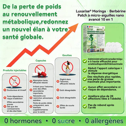 Luxarise Patch Minceur 10-en-1 | Moringa & Bérbérine