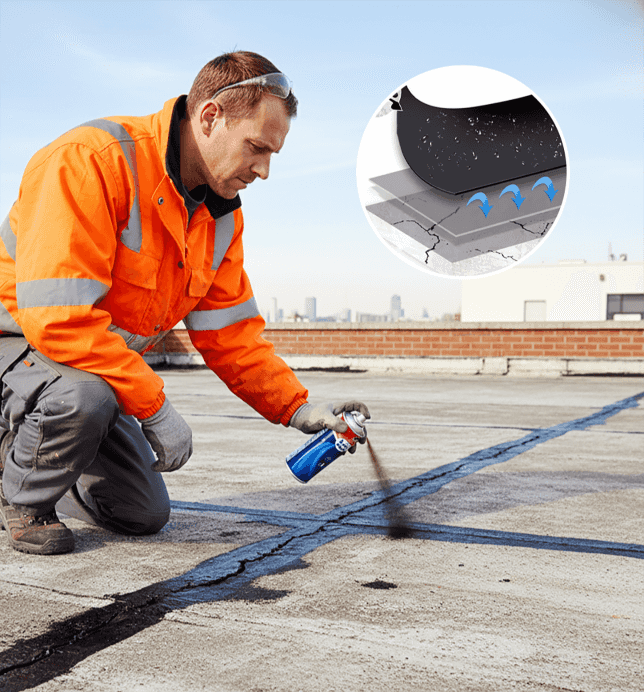 Spray d'étanchéité imperméable pour la réparation des fuites