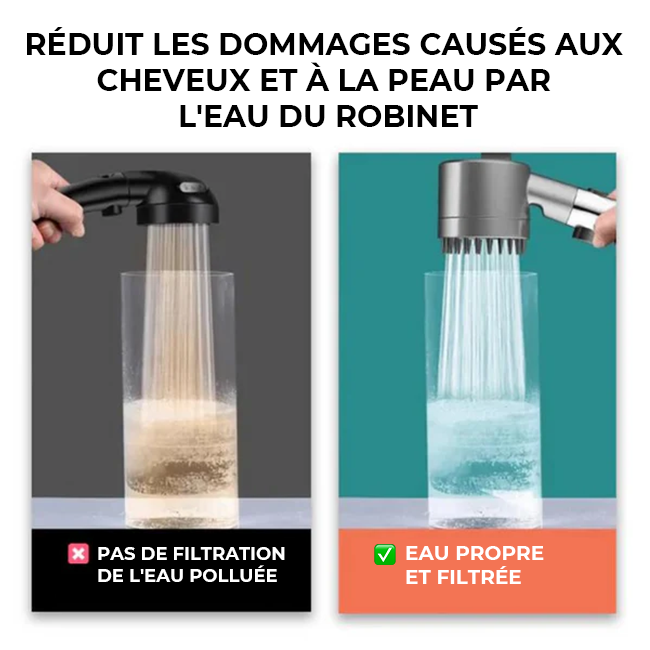 Douchette Hydromassante Anti-Calcaire : Pression Parfaite et Détente.
