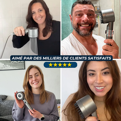 Douchette Hydromassante Anti-Calcaire : Pression Parfaite et Détente.