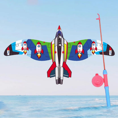 Cerf-Volant Magique avec Canne à Pêche – Lancement Facile & Sans Nœud