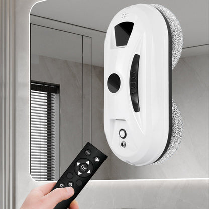 Robot Nettoyeur de Vitres Intelligent – Navigation IA, Double Patin Rotatif & Sécurité Anti-Chute