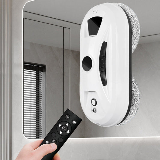 Robot Nettoyeur de Vitres Intelligent – Navigation IA, Double Patin Rotatif & Sécurité Anti-Chute