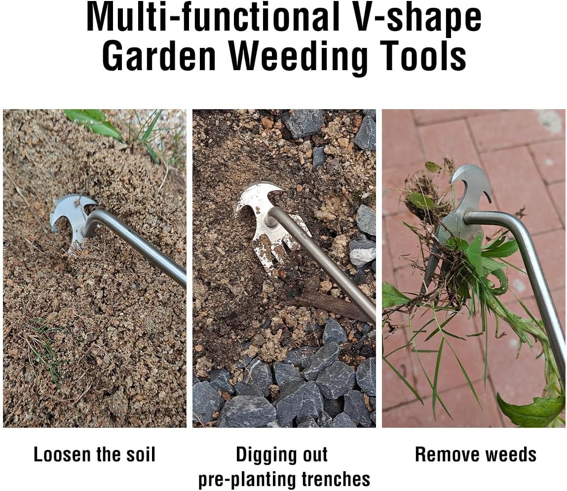 🌿 50% DE RÉDUCTION! 🔧 Artéfact de Désherbage – Outil de Déracinement, Efficace pour Enlever les Mauvaises Herbes & Facile à Utiliser 🧤